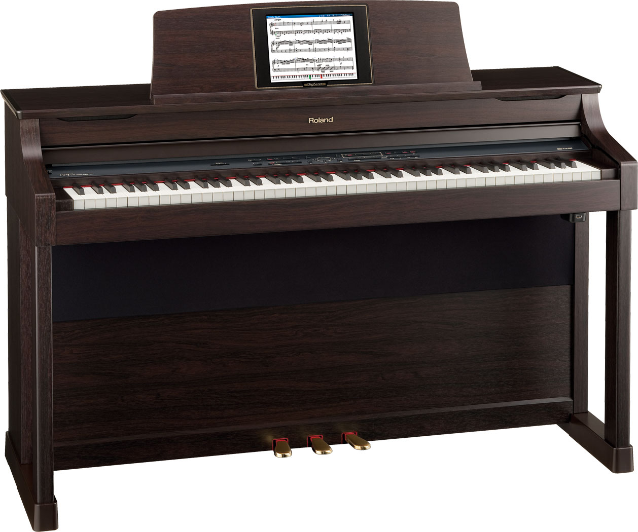 wooden digital piano by roland